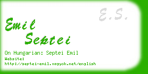 emil septei business card